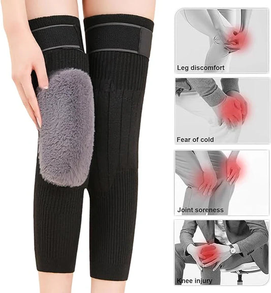 2pcs Cashmere Leg Warmer Thick Warm Wool Kneepad for Women Men Old People