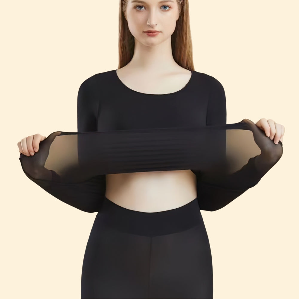 🔥HOT SALE 49% OFF - 2024 New Self-heating Thermal Clothing] Ultra Thin Thermal Underwear Shirt for Women